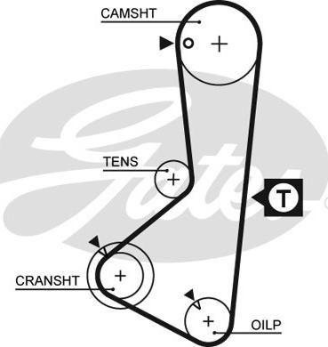 GATES T158 - Curea de distributie aaoparts.ro
