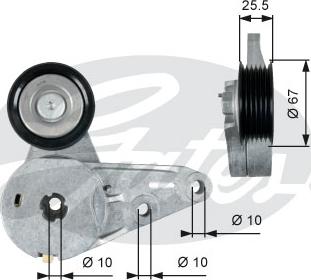 GATES T39266 - Intinzator curea, curea distributie aaoparts.ro