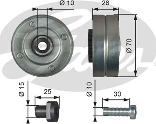 GATES T36044 - Rola ghidare / conducere, curea transmisie aaoparts.ro