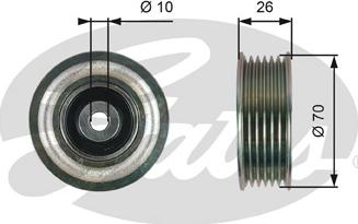 GATES T36750 - Rola ghidare / conducere, curea transmisie aaoparts.ro