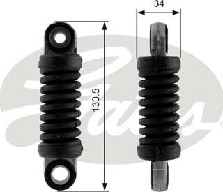 GATES T38407 - Amortizor vibratii, curea transmisie cu caneluri aaoparts.ro