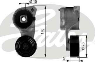 GATES T38118 - Intinzator curea, curea distributie aaoparts.ro