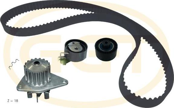 GGT KPA20186 - Set pompa apa + curea dintata aaoparts.ro