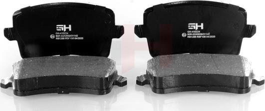 GH GH-410224 - Set placute frana,frana disc aaoparts.ro