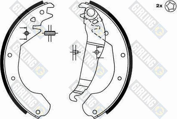 Girling 5162119 - Set saboti frana aaoparts.ro