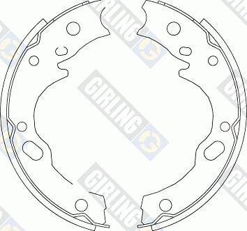 Girling 5171691 - Set saboti frana, frana de mana aaoparts.ro