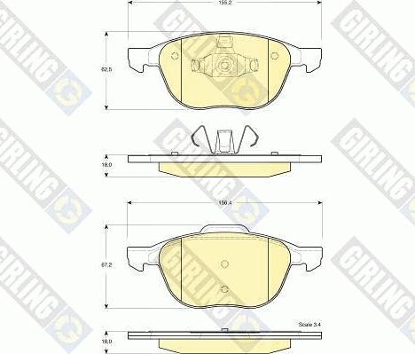 Girling 6411882 - Set frana, frana disc aaoparts.ro