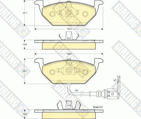 Girling 6411785 - Set frana, frana disc aaoparts.ro
