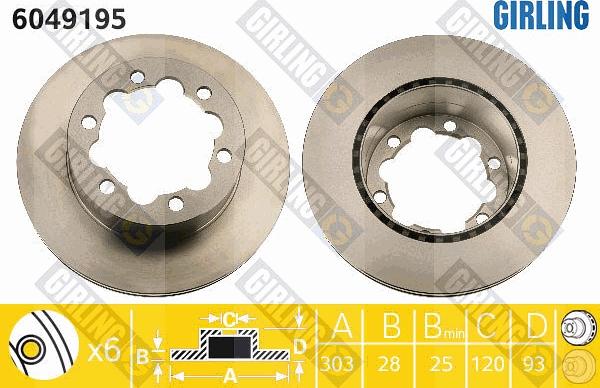 Girling 6049195 - Disc frana aaoparts.ro
