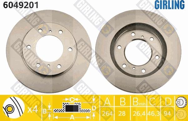 Girling 6049201 - Disc frana aaoparts.ro
