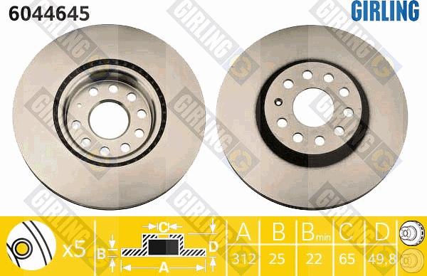 Girling 6044645 - Disc frana aaoparts.ro