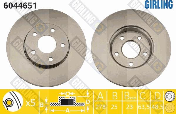 Girling 6044651 - Disc frana aaoparts.ro