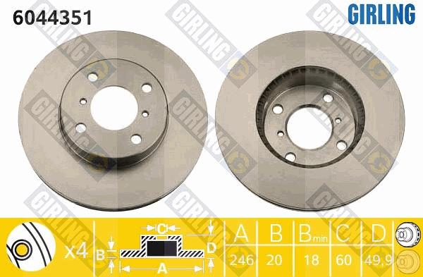 Girling 6044351 - Disc frana aaoparts.ro