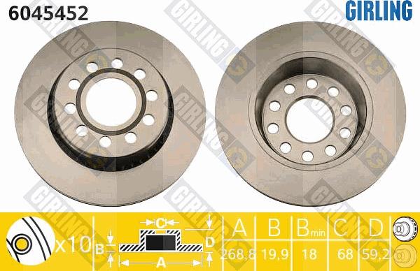 Girling 6045452 - Disc frana aaoparts.ro