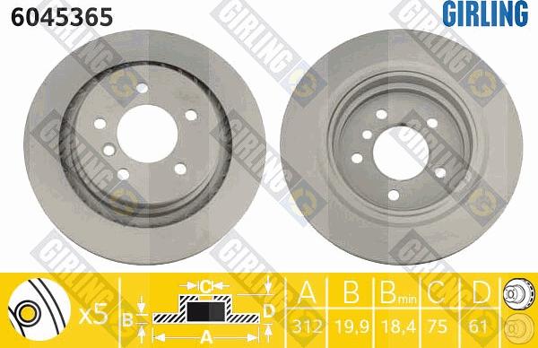 Girling 6045365 - Disc frana aaoparts.ro
