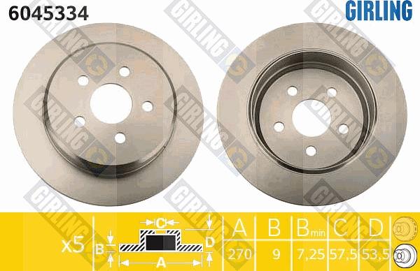 Girling 6045334 - Disc frana aaoparts.ro