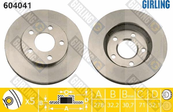 Girling 6040411 - Disc frana aaoparts.ro