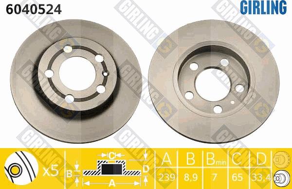 Girling 6040524 - Disc frana aaoparts.ro