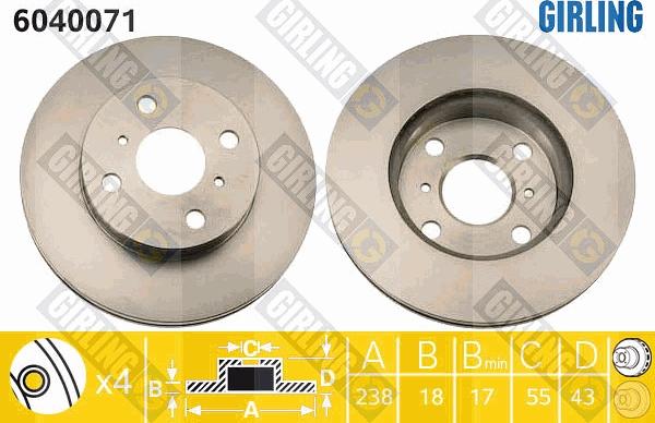Girling 6040071 - Disc frana aaoparts.ro
