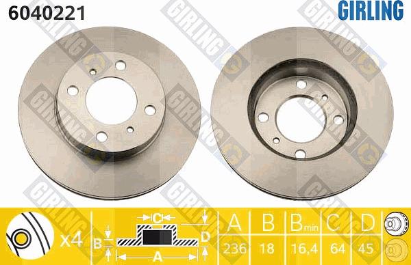 Girling 6040221 - Disc frana aaoparts.ro