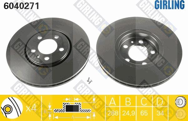Girling 6040271 - Disc frana aaoparts.ro