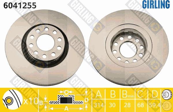 Girling 6041255 - Disc frana aaoparts.ro