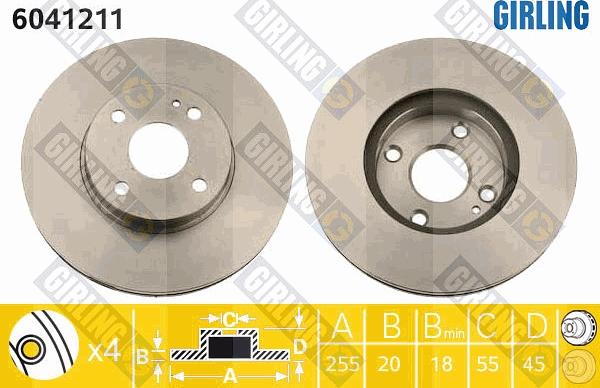 Girling 6041211 - Disc frana aaoparts.ro
