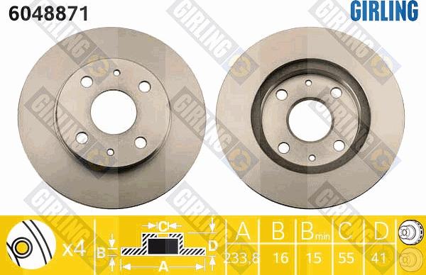 Girling 6048871 - Disc frana aaoparts.ro