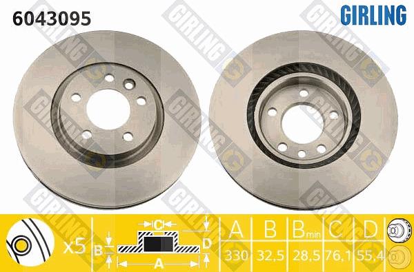 Girling 6043095 - Disc frana aaoparts.ro