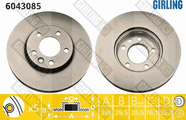 Girling 6043085 - Disc frana aaoparts.ro