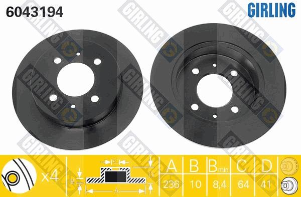 Girling 6043194 - Disc frana aaoparts.ro