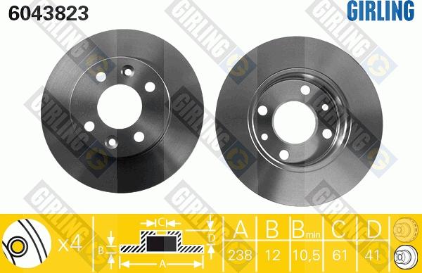 Girling 6043823 - Disc frana aaoparts.ro