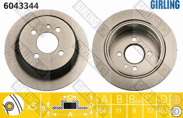 Girling 6043344 - Disc frana aaoparts.ro