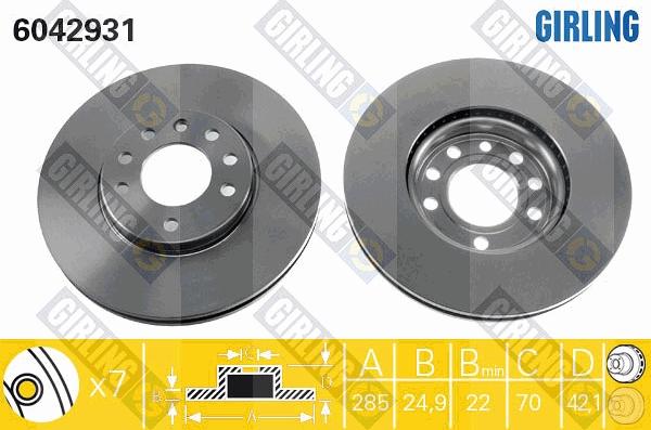 Girling 6042931 - Disc frana aaoparts.ro