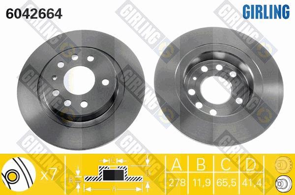 Girling 6042664 - Disc frana aaoparts.ro