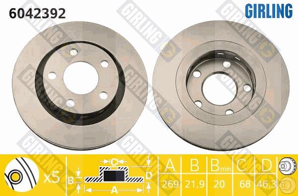 Girling 6042392 - Disc frana aaoparts.ro