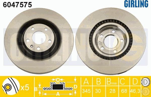 Girling 6047575 - Disc frana aaoparts.ro
