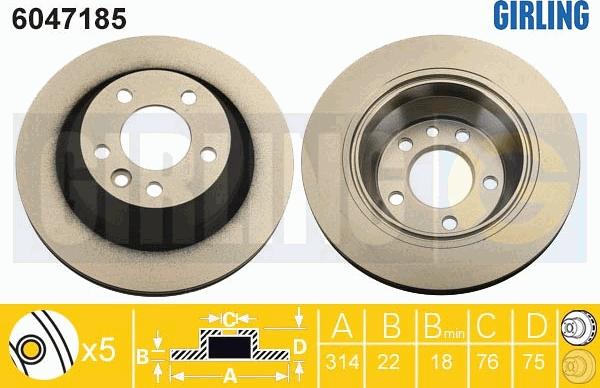 Girling 6047185 - Disc frana aaoparts.ro