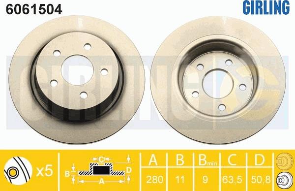 Girling 6061504 - Disc frana aaoparts.ro