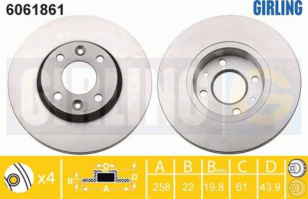 Girling 6061861 - Disc frana aaoparts.ro