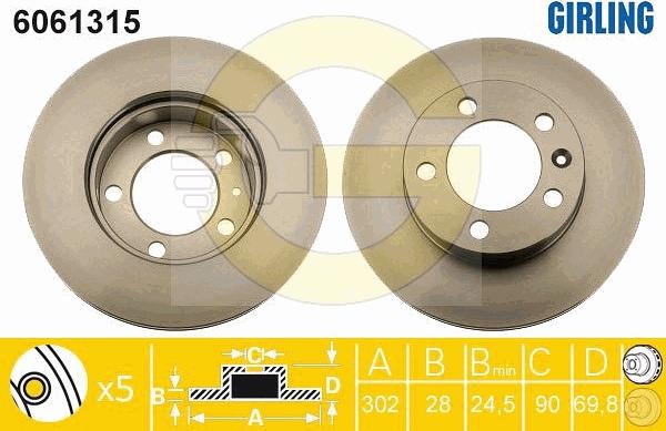 Girling 6061315 - Disc frana aaoparts.ro