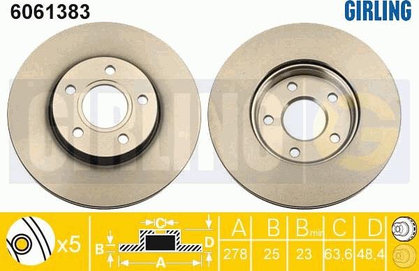 Girling 6061383 - Disc frana aaoparts.ro