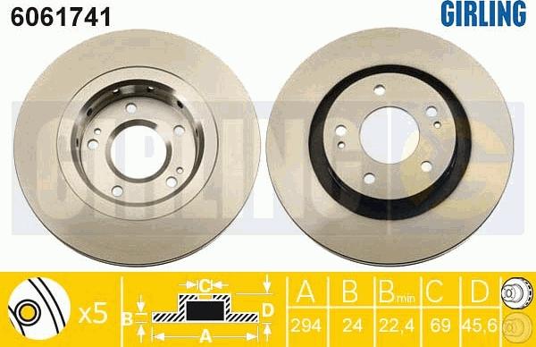 Girling 6061741 - Disc frana aaoparts.ro