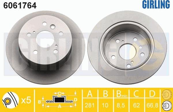 Girling 6061764 - Disc frana aaoparts.ro