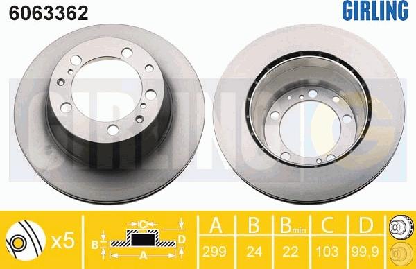 Girling 6063362 - Disc frana aaoparts.ro