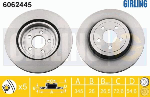 Girling 6062445 - Disc frana aaoparts.ro