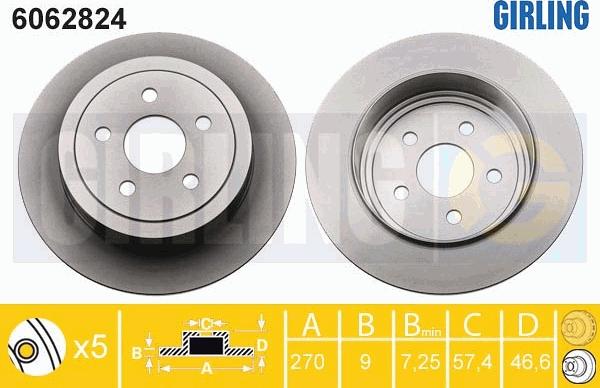 Girling 6062824 - Disc frana aaoparts.ro
