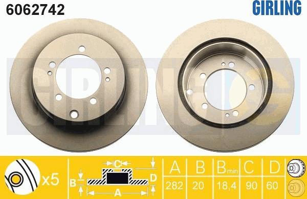 Girling 6062742 - Disc frana aaoparts.ro