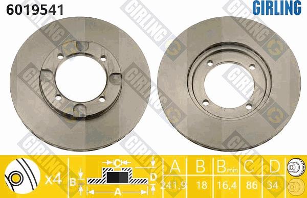 Girling 6019541 - Disc frana aaoparts.ro