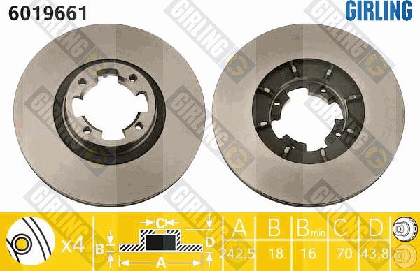 Girling 6019661 - Disc frana aaoparts.ro